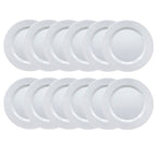 Kit 12 Pratos de Sobremesa de Melamina Sicília 23 cm