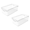 Kit 2 Organizadores Clear Natural 37x20x13 cm