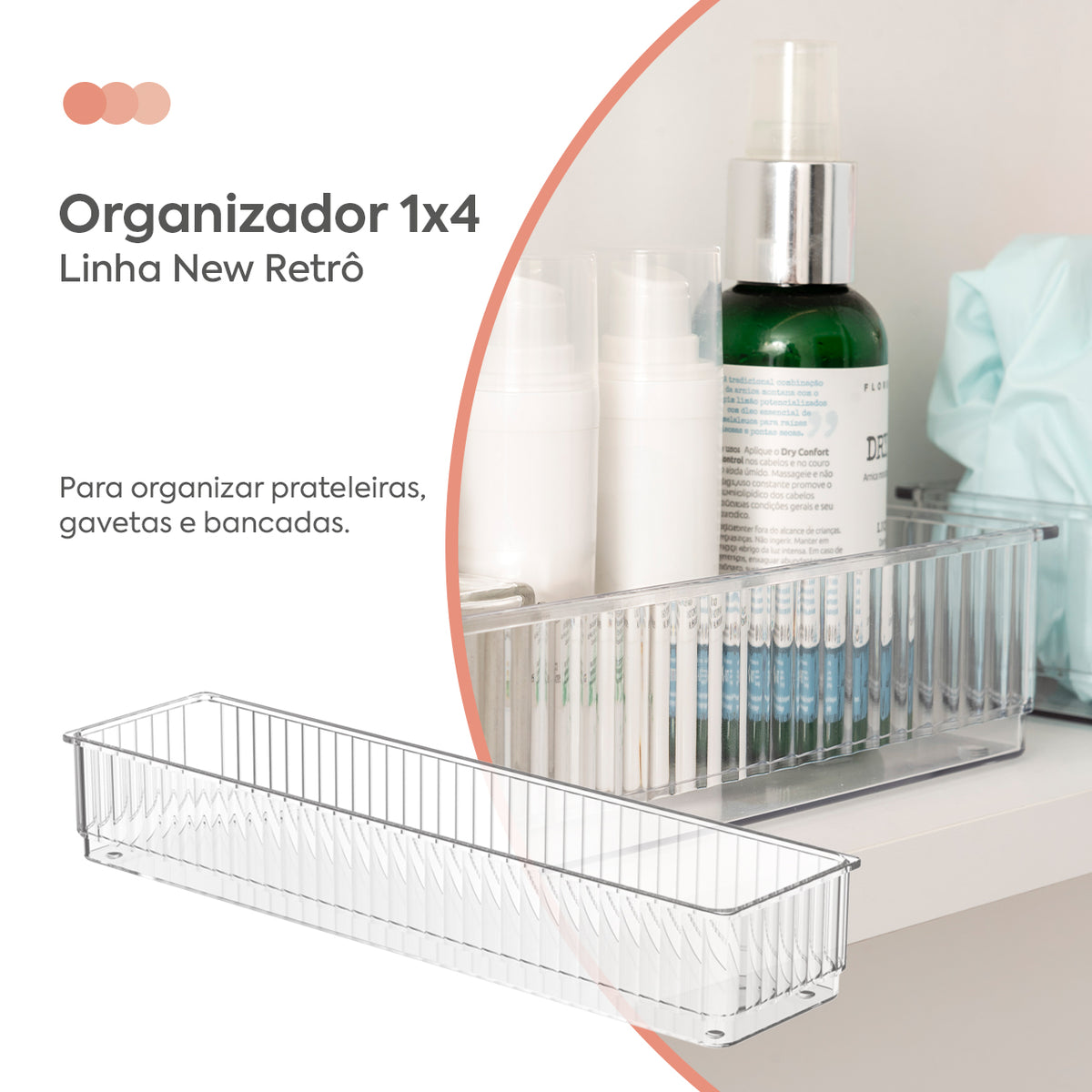 Kit 3 Organizadores de Gaveta New Retrô