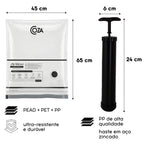 Kit 4 Sacos a Vácuo Zip M 65x45 cm com Bomba