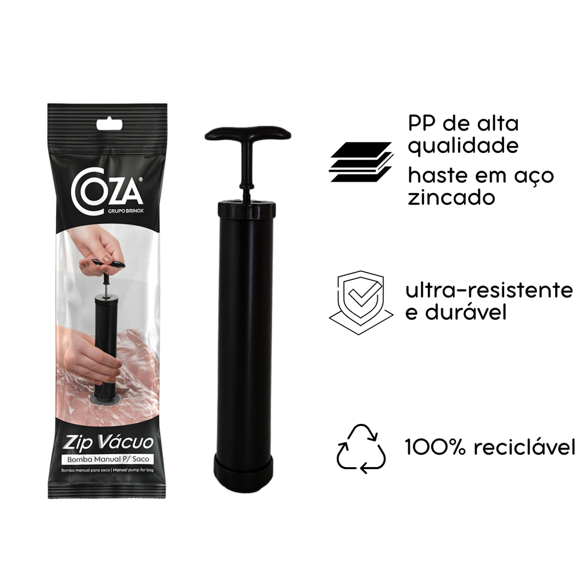 Bomba Manual para Saco a Vácuo Zip