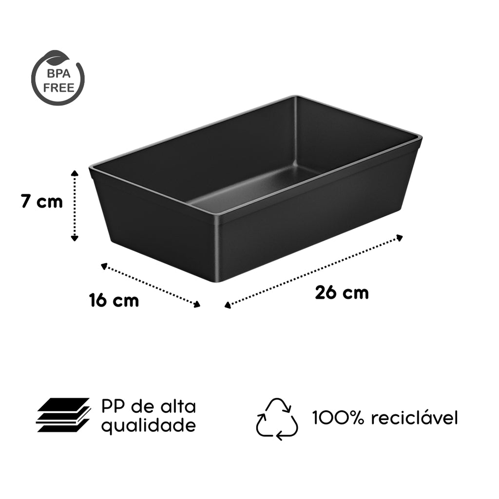 Bandeja Retangular GN 1/4 Uno 26 cm