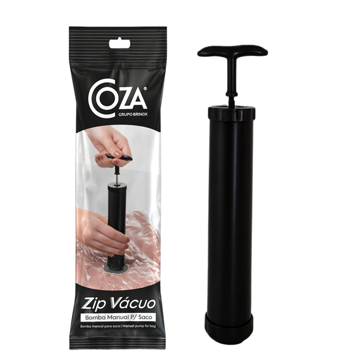Kit Saco a Vácuo Zip M 65x45 cm com Bomba