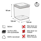 Pote Hermético Modo Cristal para Alimentos