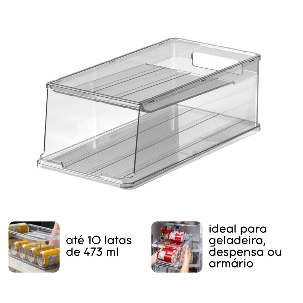 Organizador de Geladeira Dry Cristal 10 Latas