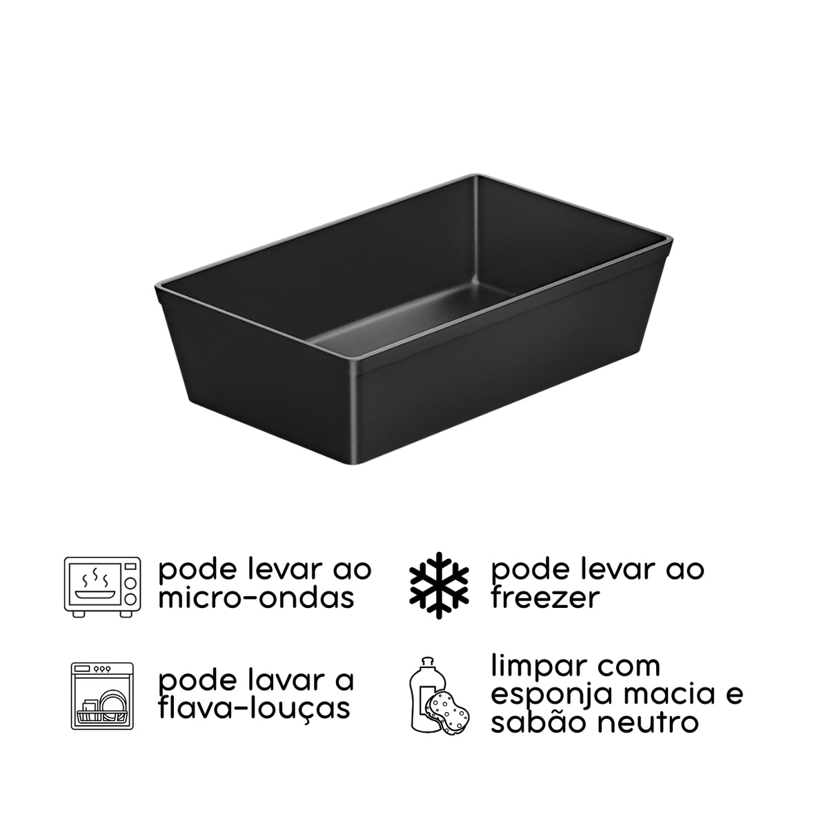 Kit 2 Bandejas Retangulares GN 1/4 Uno 26 cm