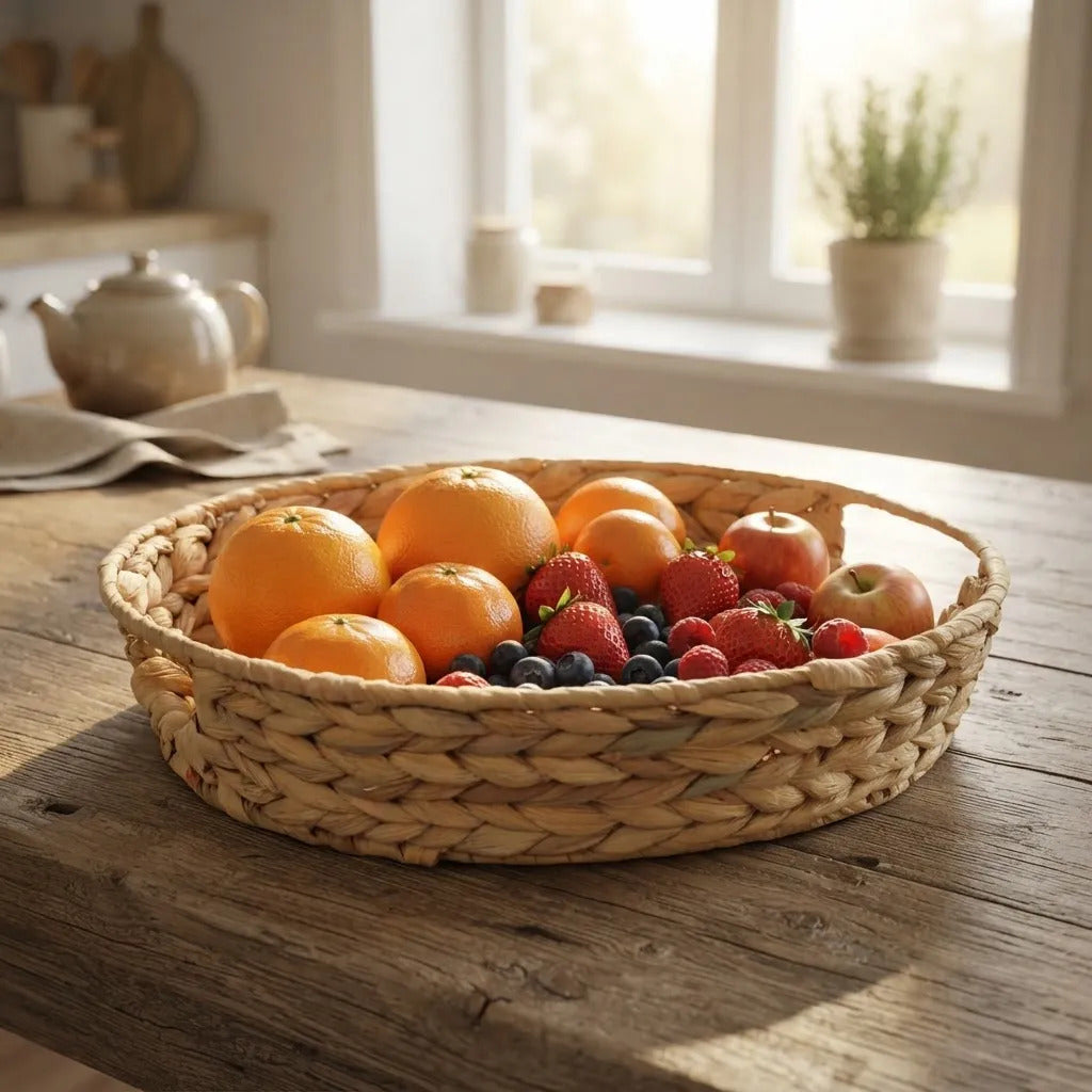 Bandeja Decorativa Multiuso Oval 32x29x7 cm