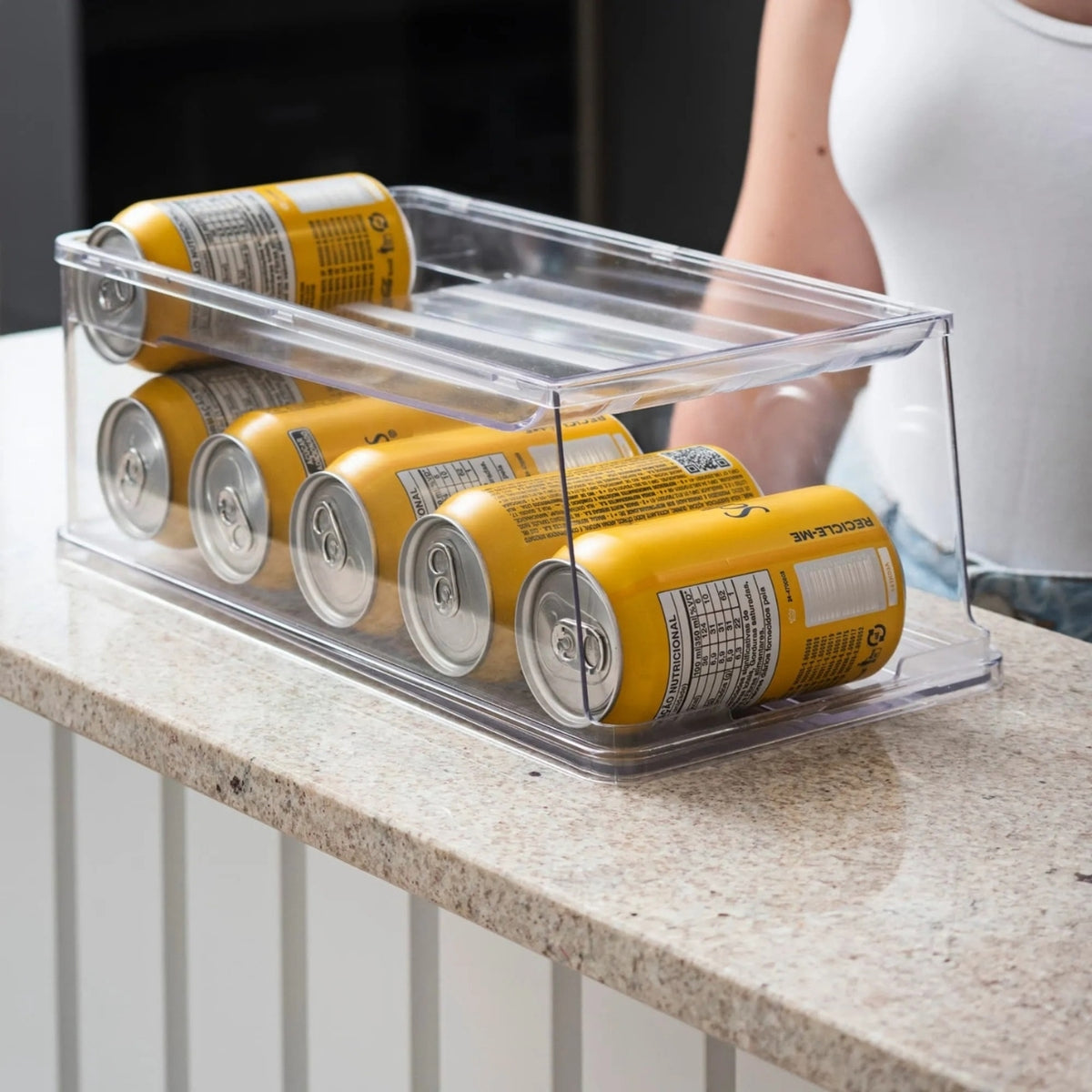 Organizador de Geladeira Dry Cristal 10 Latas