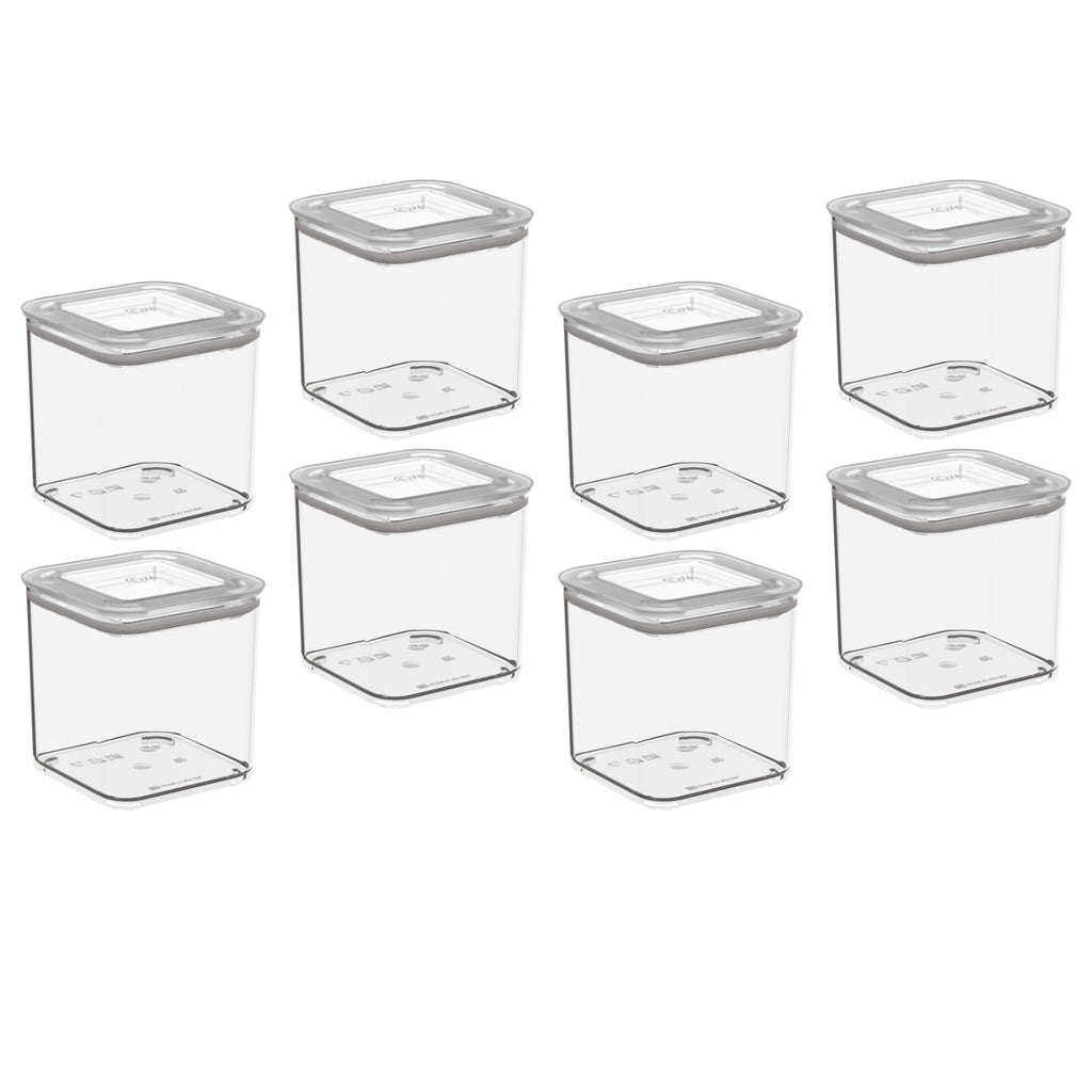 Kit Master Potes Herméticos Modo Cristal Empilháveis