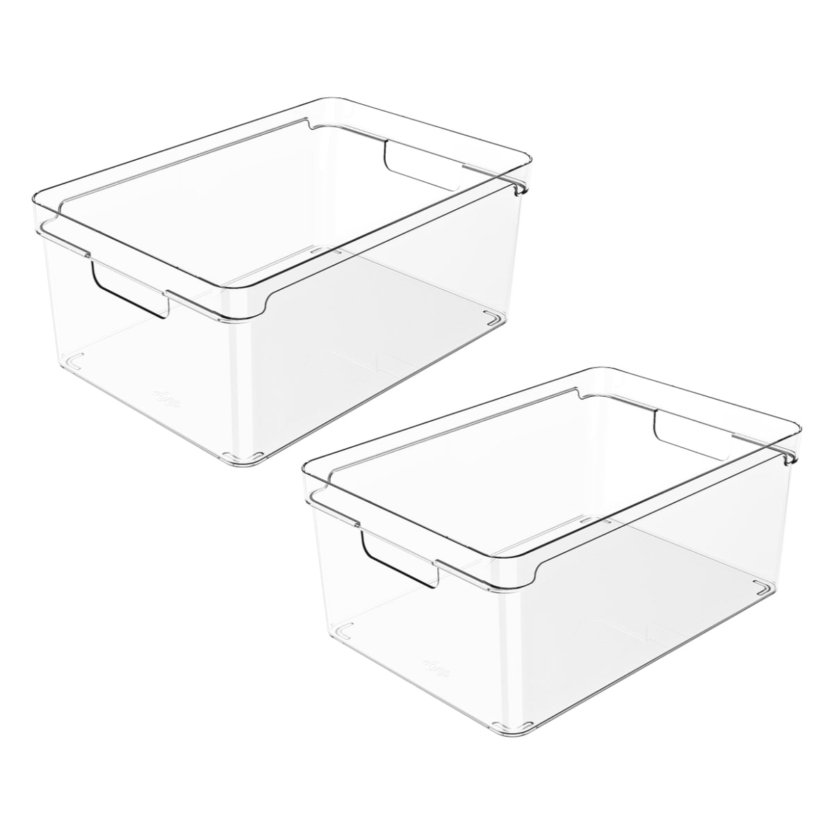 Kit 2 Organizadores Clear Natural 30x20x13 cm
