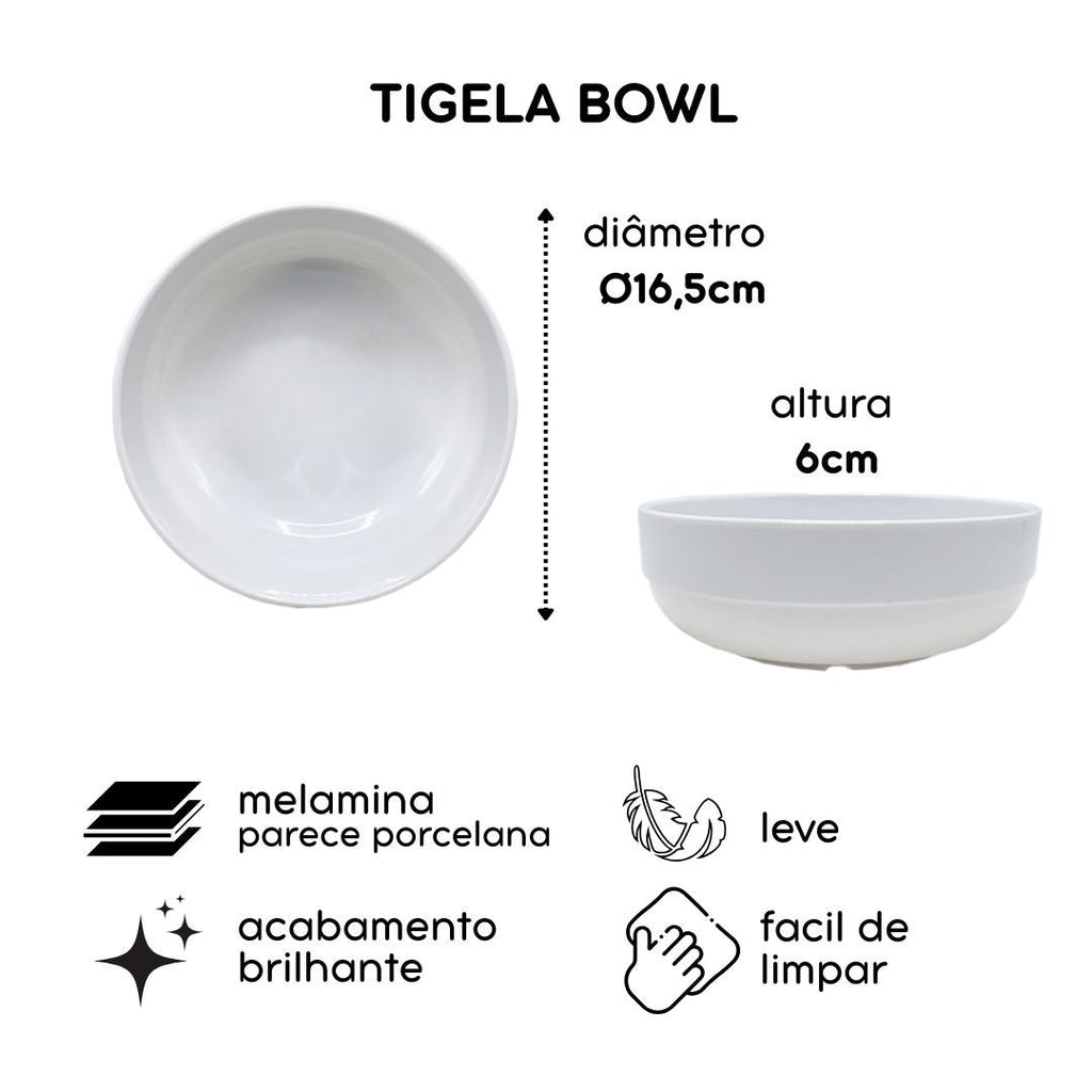 Kit 12 Bowls de Melamina Sicília 18 cm
