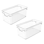 Kit 2 Organizadores Clear Natural 30x15x13 cm