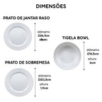 Jogo de Jantar 12 Peças de Melamina Sem BPA