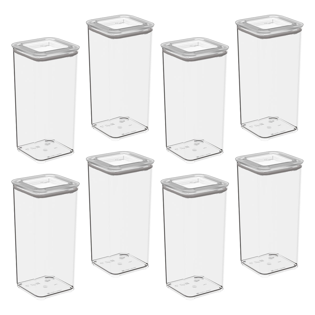 Kit Master Potes Herméticos Modo Cristal Empilháveis