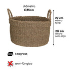 Cesto Redondo de Seagrass 35x20 cm