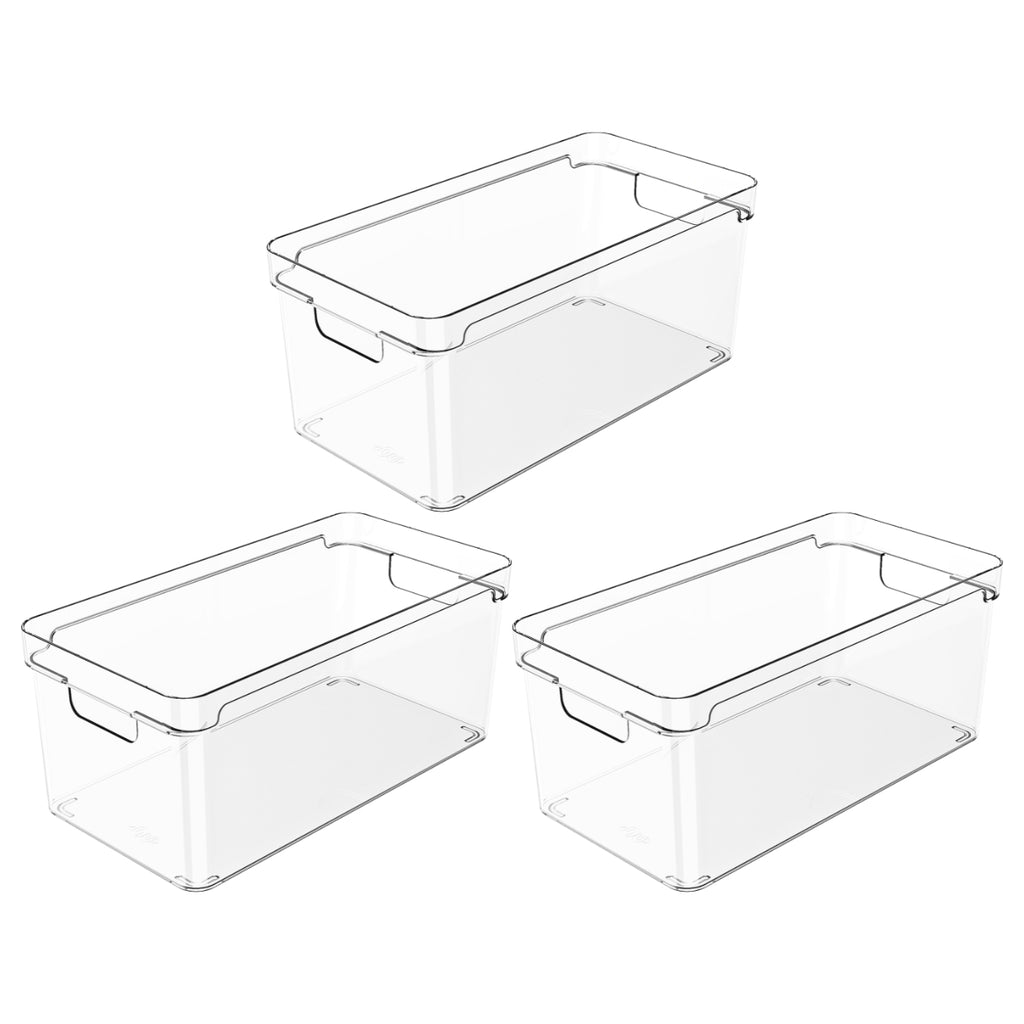 Kit 3 Organizadores Clear Natural 30x15x13 cm
