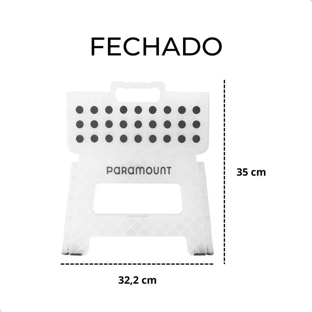 Banqueta Dobrável Antiderrapante 22cm