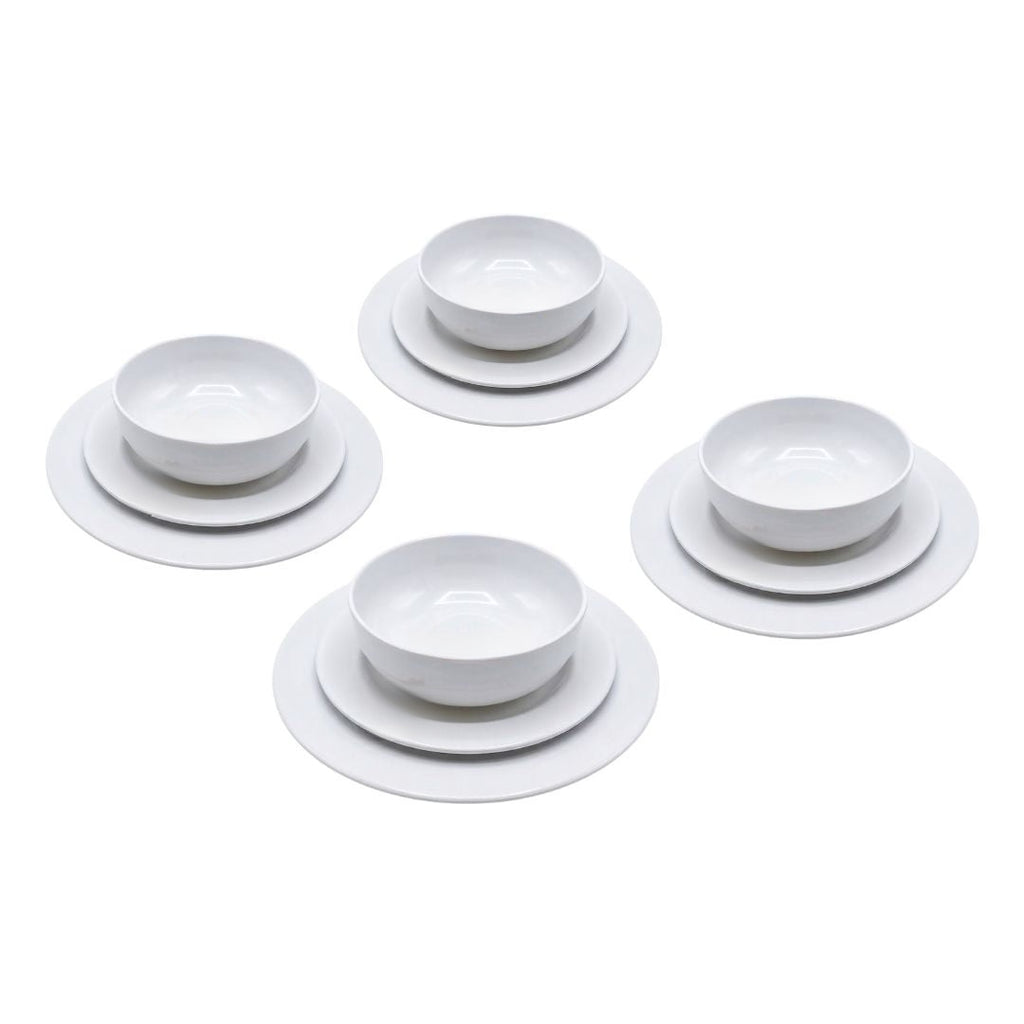 Jogo de Jantar 12 Peças de Melamina Sem BPA