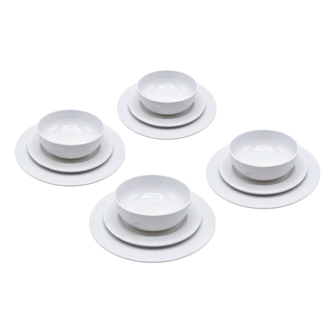 Jogo de Jantar 12 Peças de Melamina Sem BPA