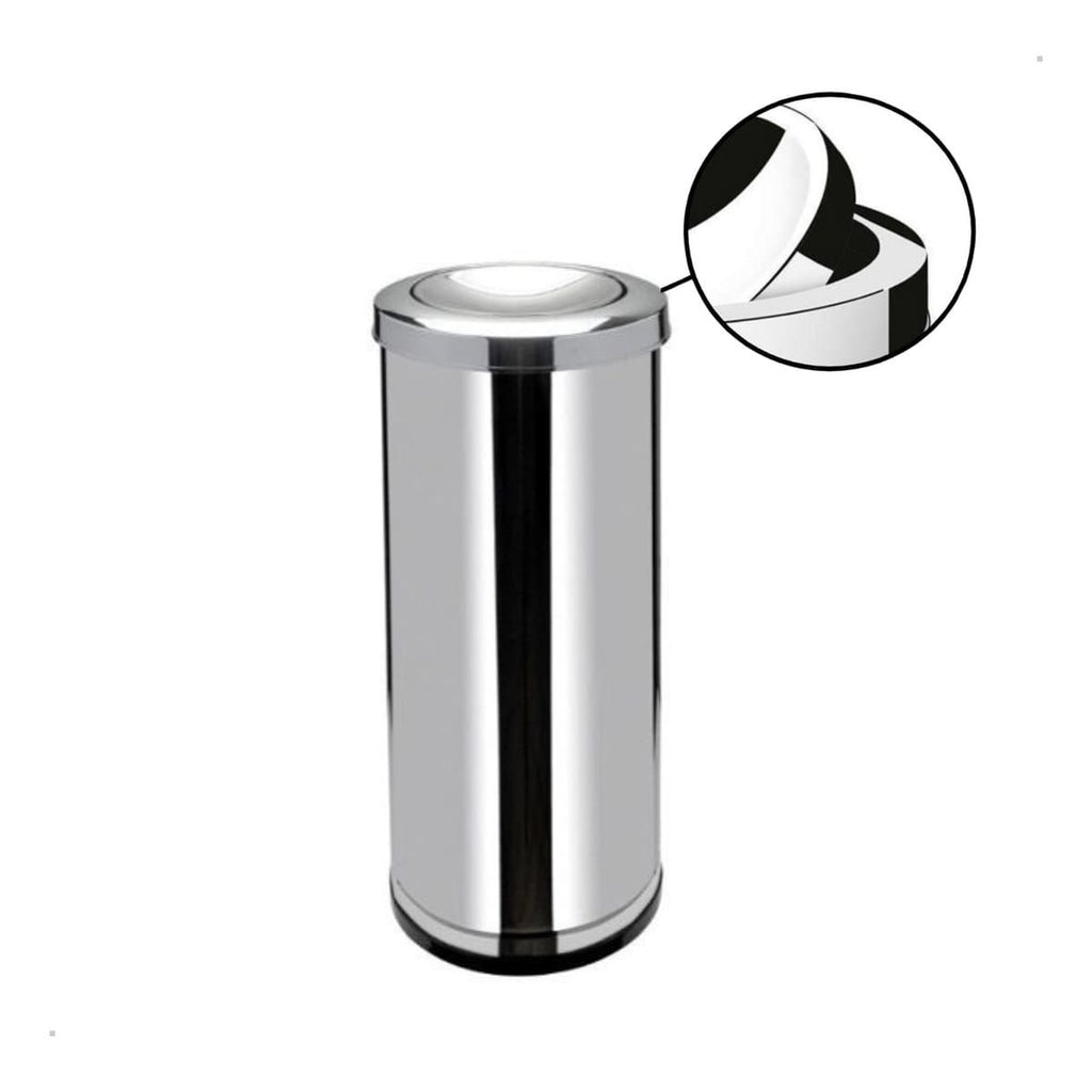 Cesto de Lixo 30 Litros Inox com Tampa Basculante