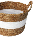 Cesto Decorativo Seagrass Trançado com Alça Boho