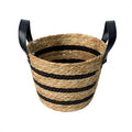 Cesto Decorativo de Fibra Natural e Algodão com Alça