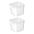 Kit 2 Potes Organizadores Acrílico com Drenagem 2.030ml