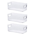 Kit 3 Organizadores Acrílico Transparente 23x11x8cm
