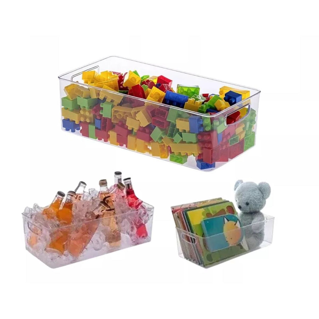 Kit 3 Organizadores Acrílico Transparente 23x11x8cm