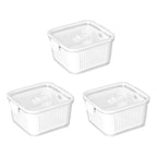 Kit 3 Potes Organizadores Acrílico com Drenagem 1.360ml