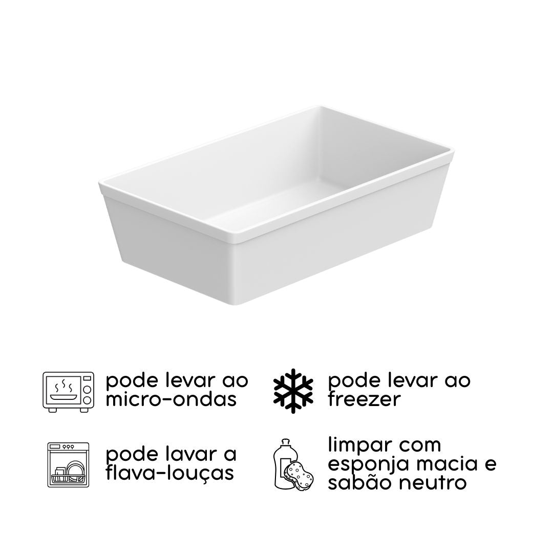 Bandeja Retangular GN 1/4 Uno 26 cm