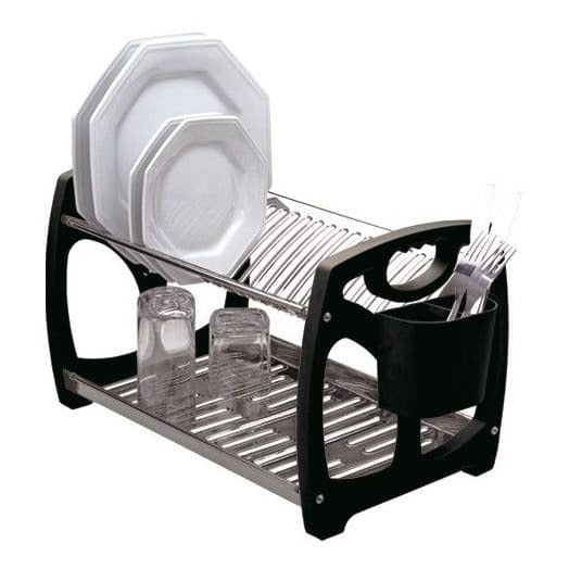 Escorredor de Louça Inox 20 Pratos com Porta-Talheres Removível