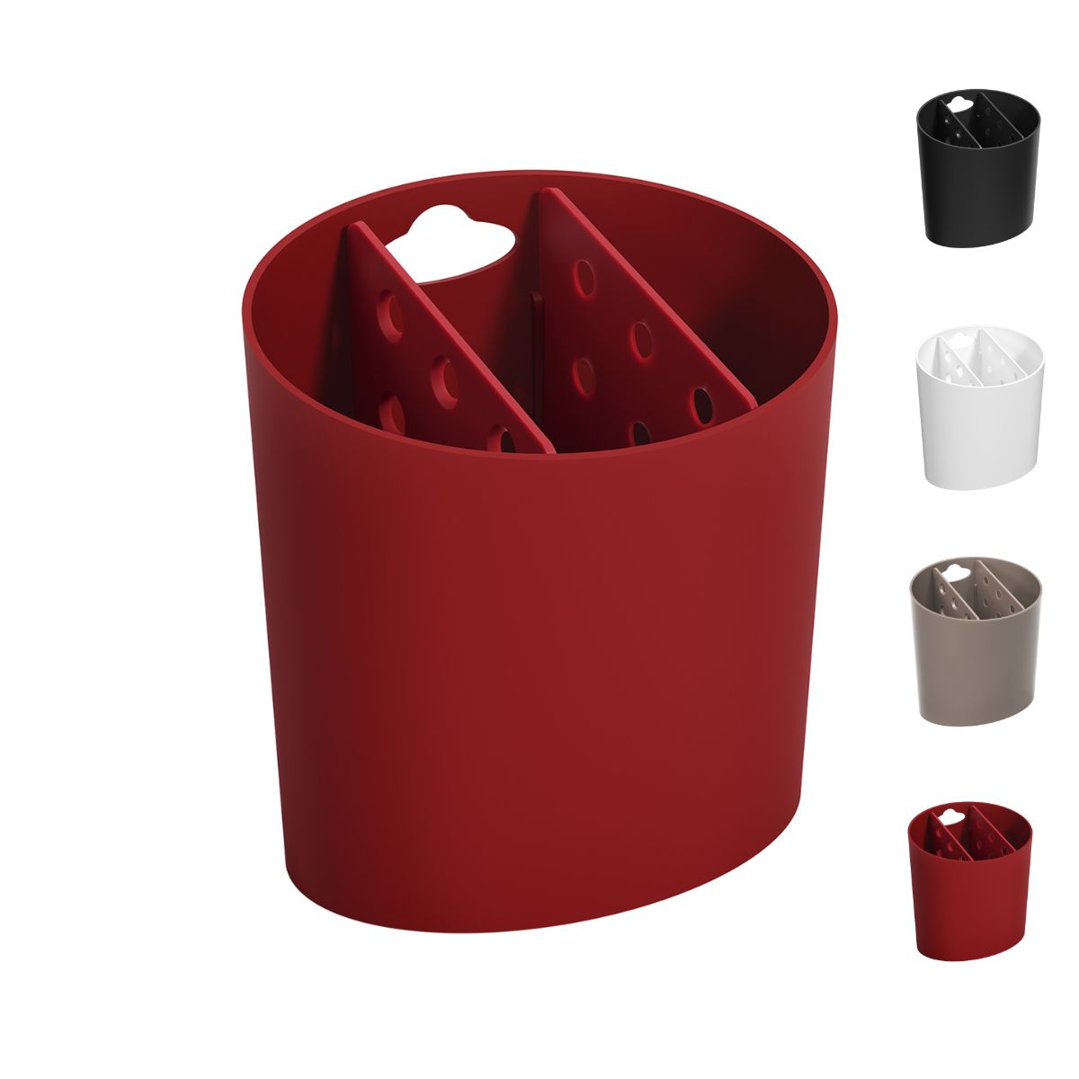 Porta Talheres Oval Escorredor para Garfo Faca e Colher