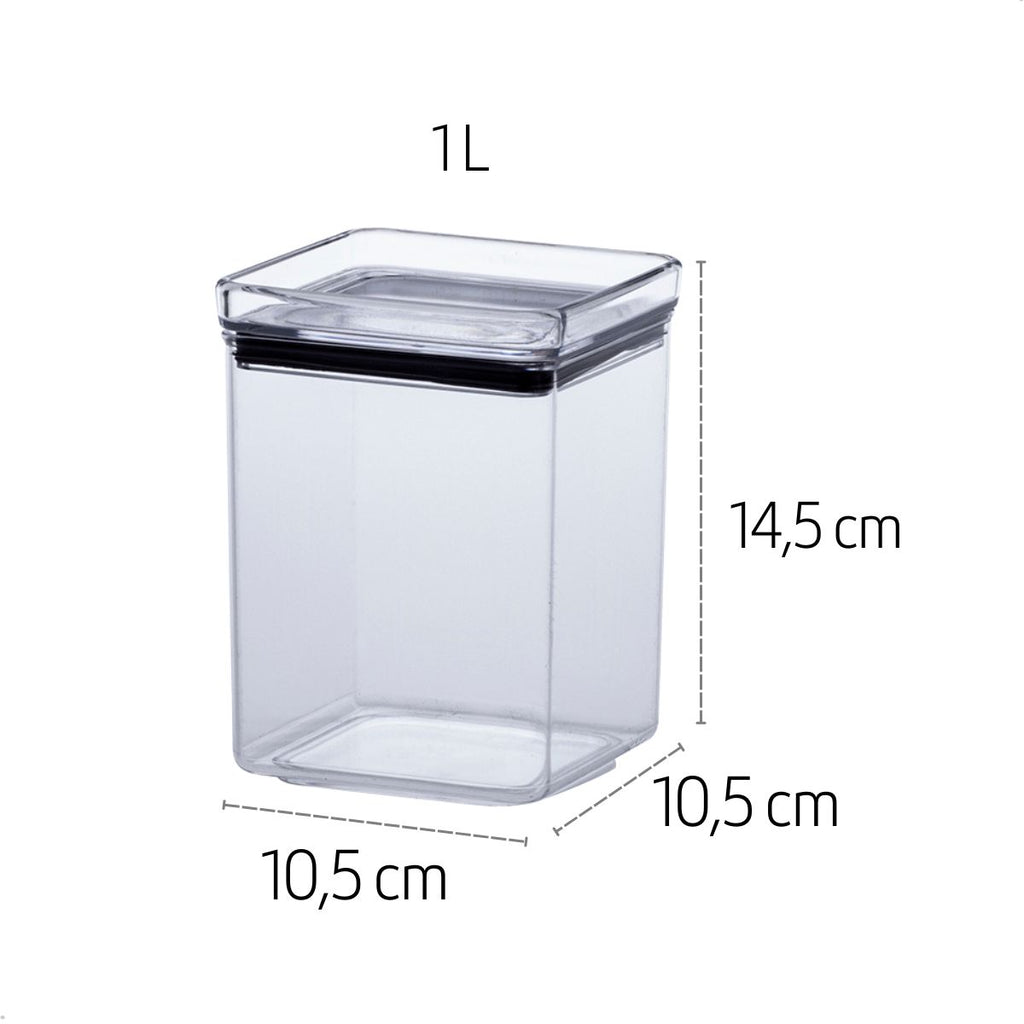 Kit 10 Potes Herméticos Transparentes para Mantimentos