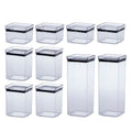 Kit 10 Potes Herméticos Transparentes para Mantimentos