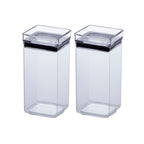Kit 2 Potes Herméticos Quadrados para Mantimentos
