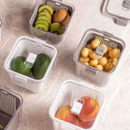 Kit 2 Potes Organizadores Acrílico com Drenagem 2.030ml