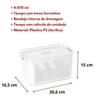 Kit 2 Potes Organizadores Acrílico com Drenagem 4.470ml