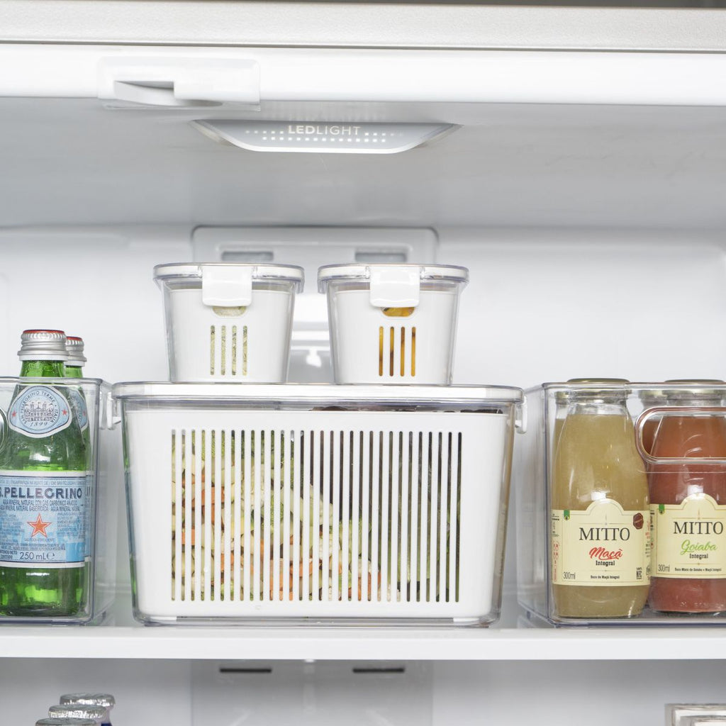 Kit 2 Potes Organizadores Acrílico com Drenagem 4.470ml