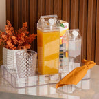 Kit 3 Garrafas de Acrílico 1 Litro Caixa de Leite