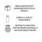 Kit 3 Garrafas de Acrílico 1 Litro Caixa de Leite