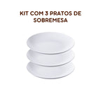 Kit 3 Pratos de Sobremesa 18cm Coloridos