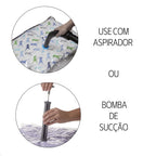 Kit 3 Sacos a Vácuo 50x70cm Organizador de Roupas