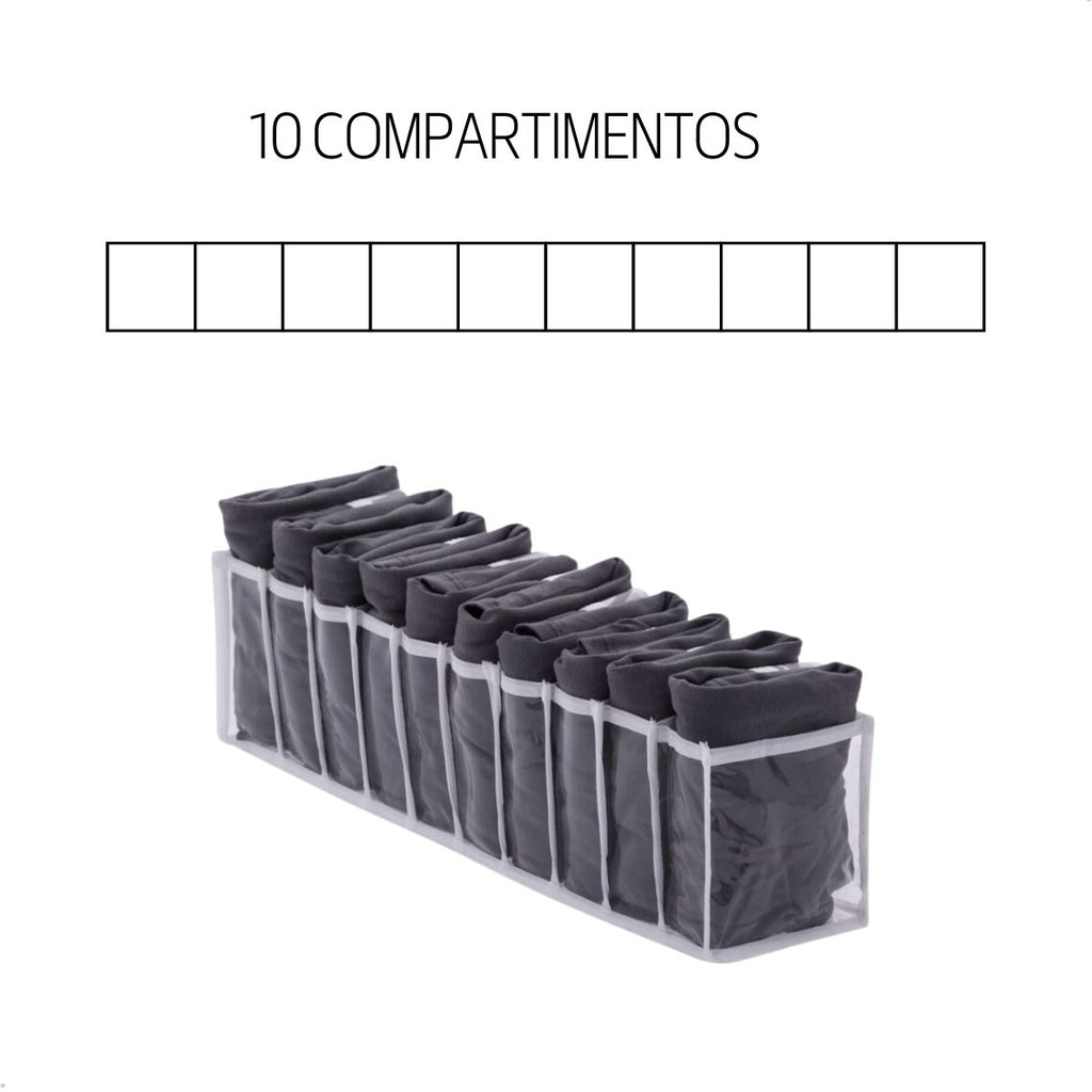 Kit 4 Colmeias Organizadoras Gaveta 40x10x10cm Transparente
