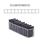 Kit 4 Colmeias Organizadoras Gaveta 40x10x10cm Transparente