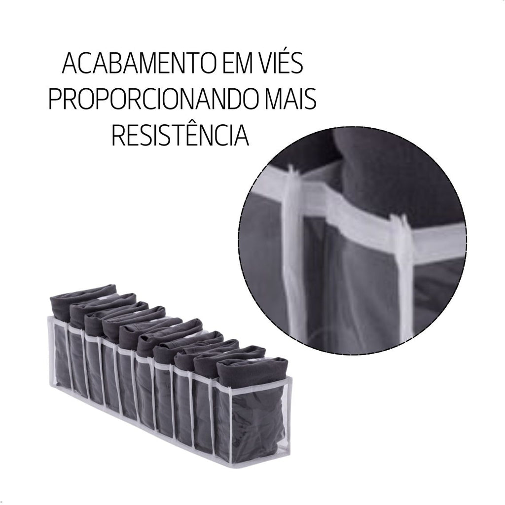 Kit 4 Colmeias Organizadoras Gaveta 40x10x10cm Transparente