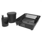 Kit Organizador de Pia Escorredor Dispenser e Lixeira