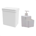 Kit Lixeira de Pia com Porta Detergente e Bucha