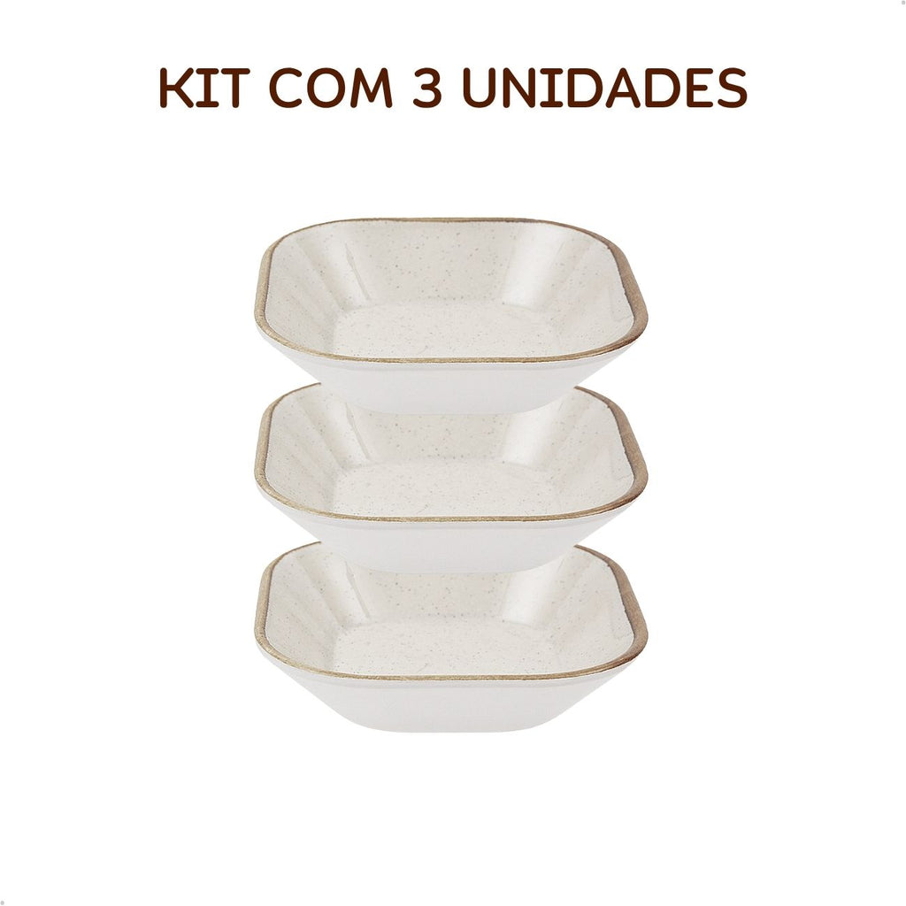 Kit Molheira Melamina 3 Unids 9,5x9,5x2,5cm