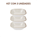 Kit Molheira Melamina 3 Unids 9,5x9,5x2,5cm